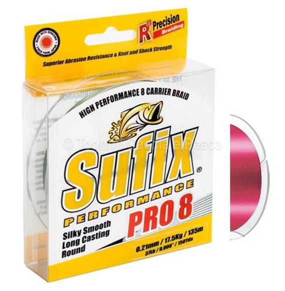 Sufix Pro 8 Performance Pink mt. 275 mm. 0.21 lbs 37 - Clicca l'immagine per chiudere